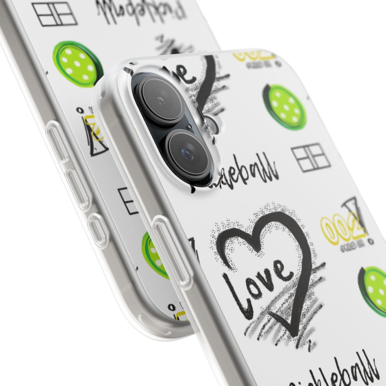 Pickleball Love Flexi iPhone Case - Stylish Phone Protection for Fashion-Forward Individuals