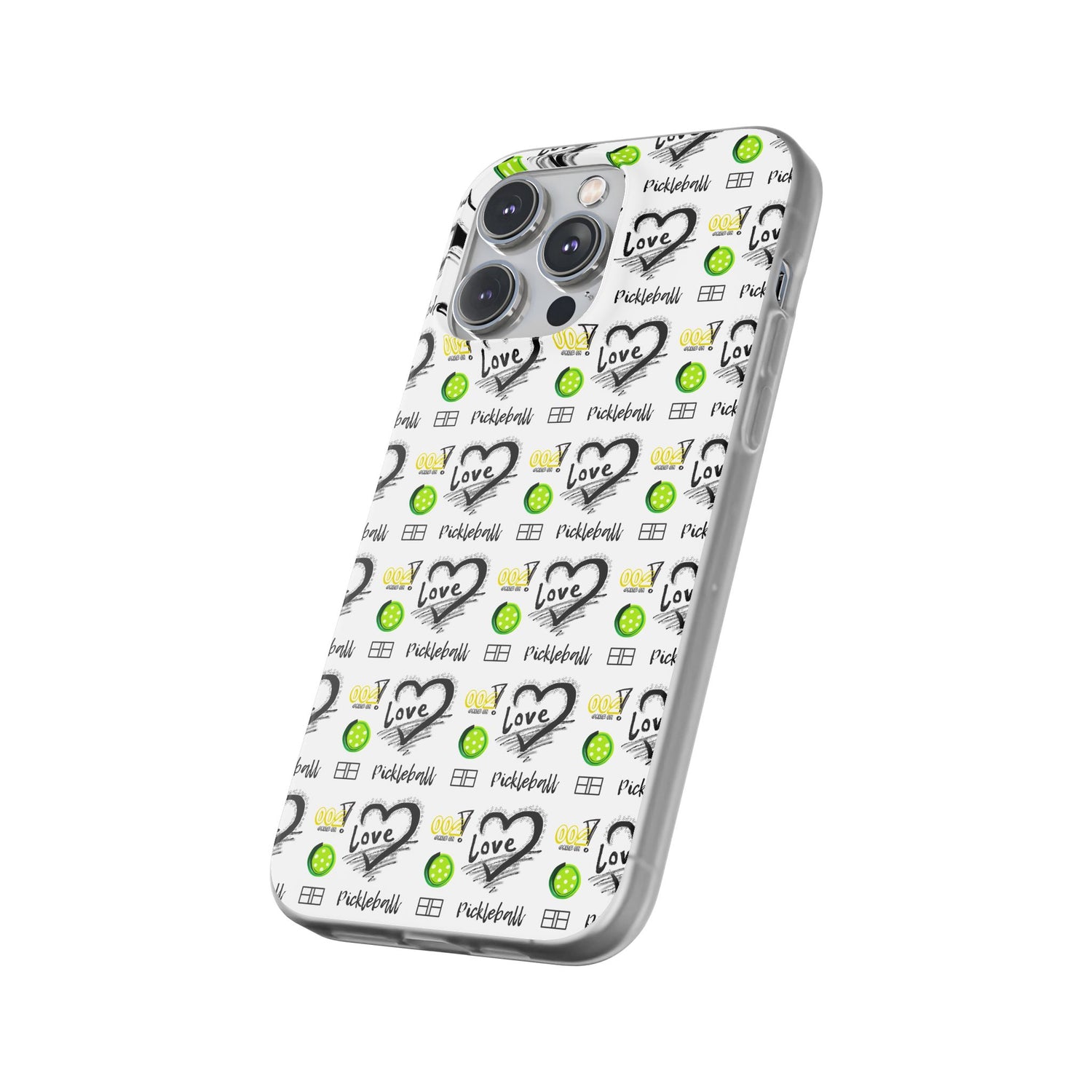 Pickleball Love Flexi iPhone Case - Stylish Phone Protection for Fashion-Forward Individuals
