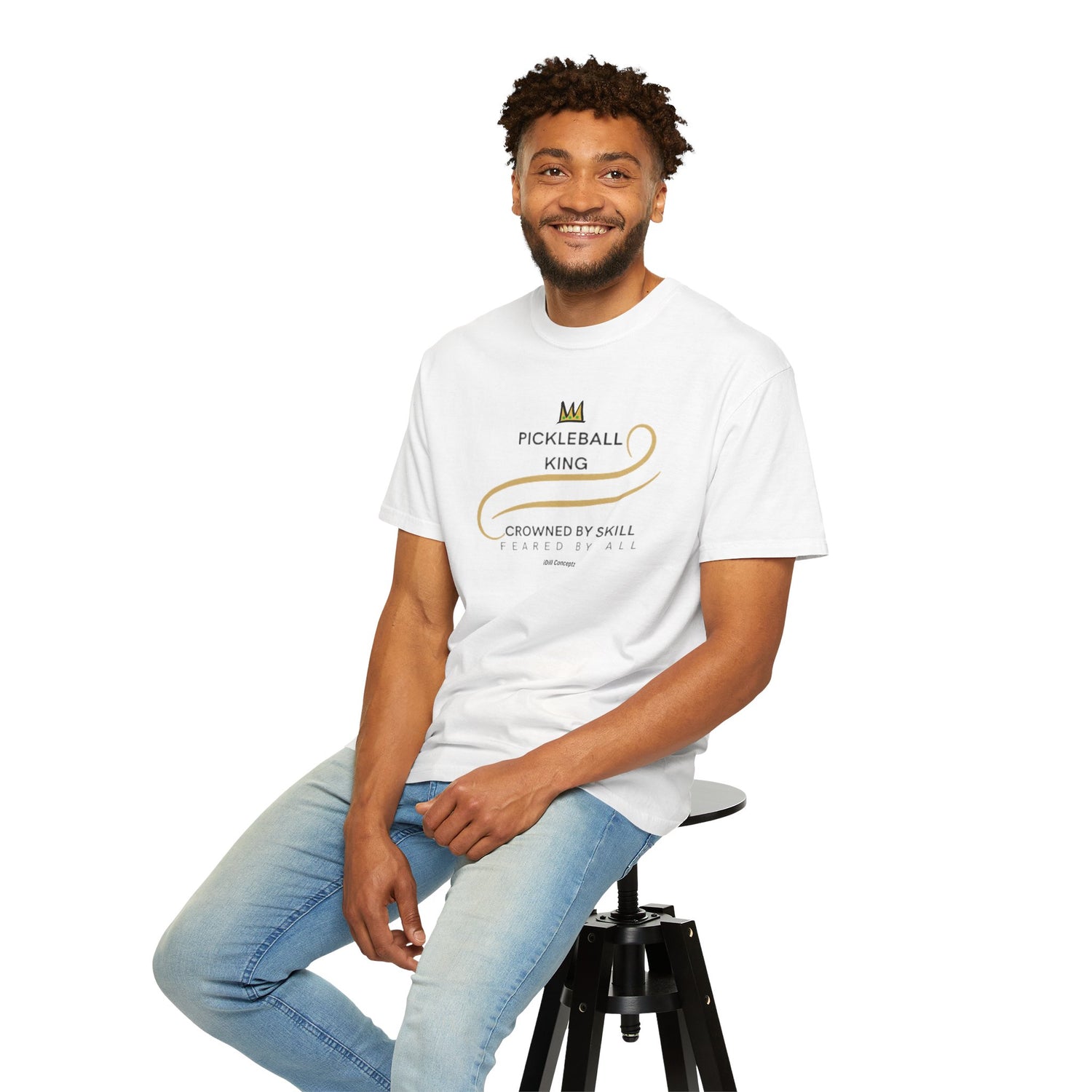King of the Court Pickleball T-Shirt Apparel - Casual Graphic Tee for Men - Sports Lovers
