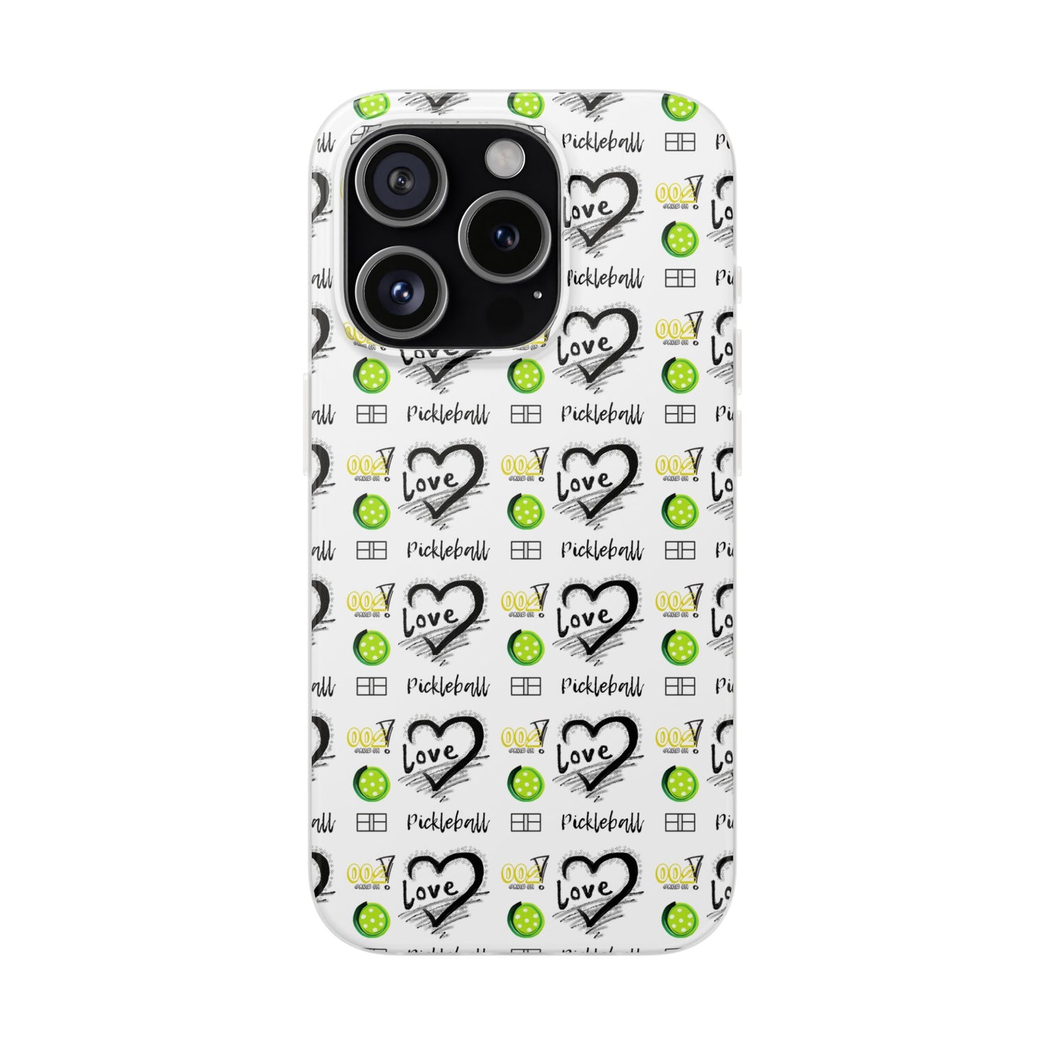 Pickleball Love Flexi iPhone Case - Stylish Phone Protection for Fashion-Forward Individuals