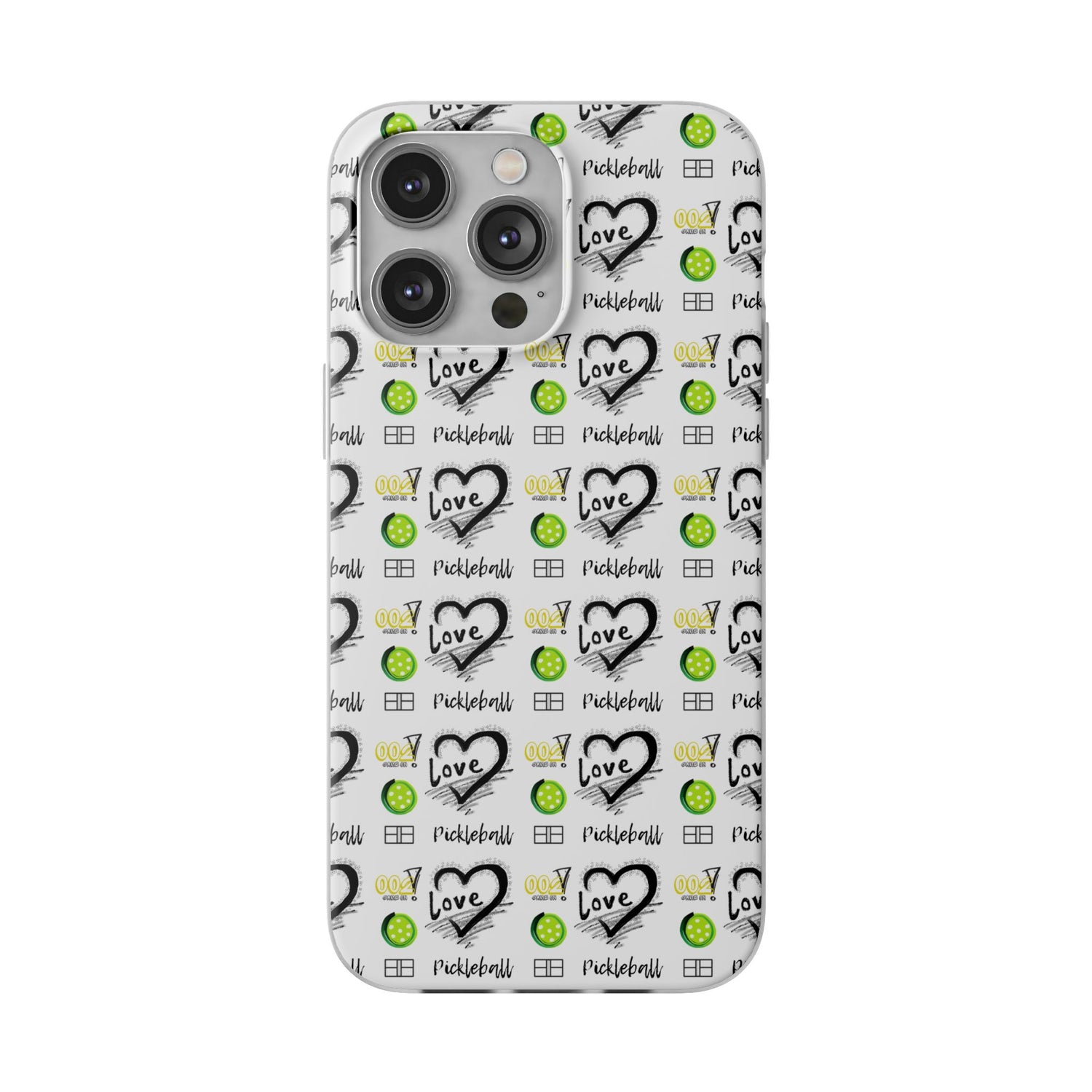 Pickleball Love Flexi iPhone Case - Stylish Phone Protection for Fashion-Forward Individuals