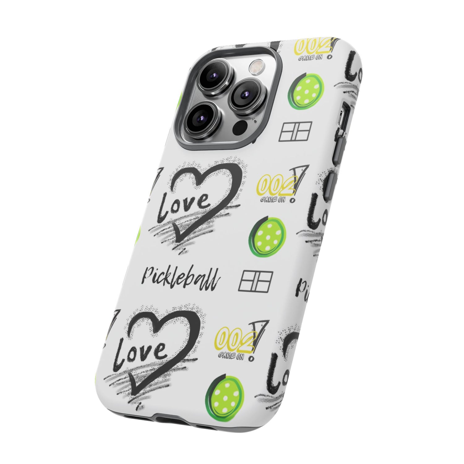 Pickleball Love Tough iPhone Case - Fun & Durable Sport Accessory