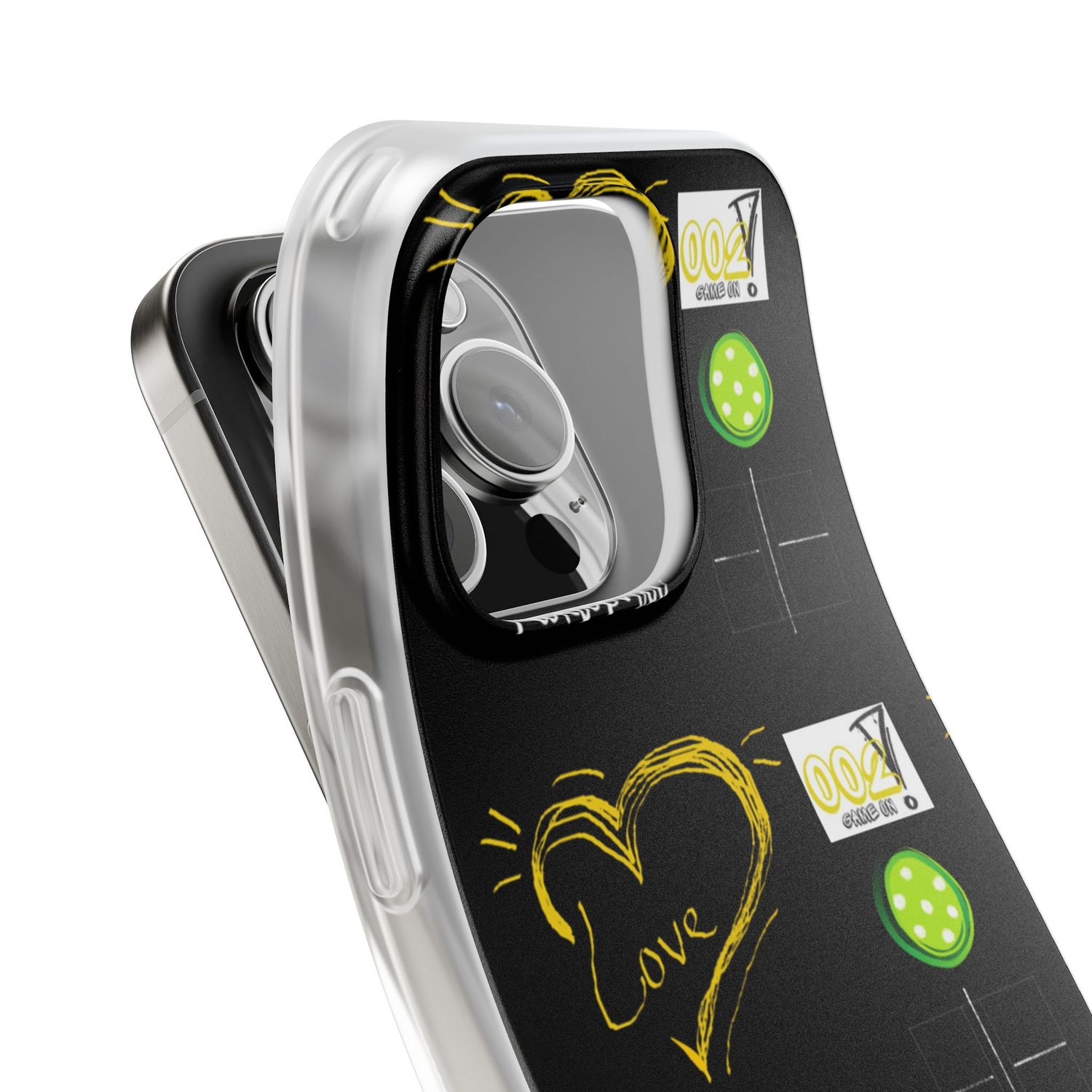 Pickleball Love Flexi iPhone Case - Stylish Phone Protection for Fashion-Forward Individuals