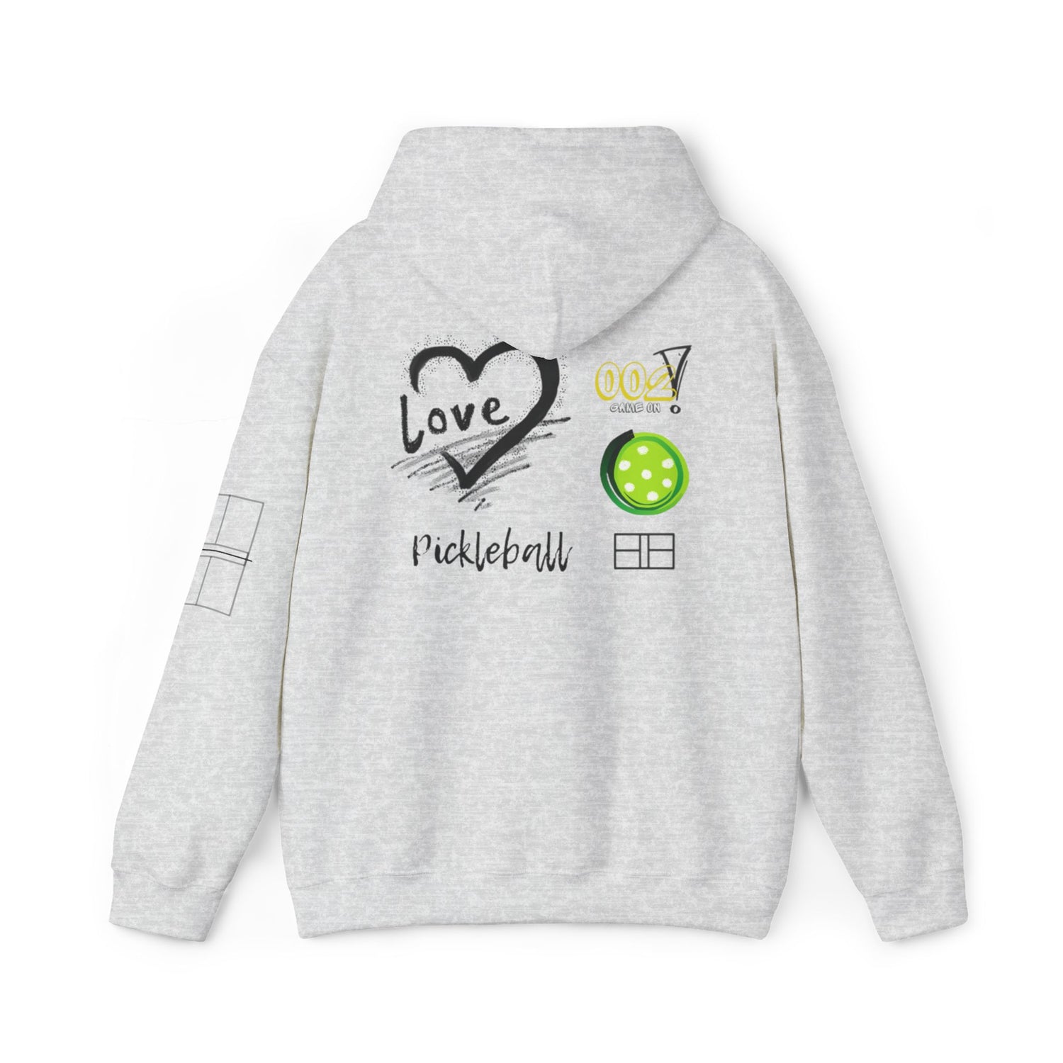 Unisex Pickleball Hoodie Sweatshirt Apparel - LOVE Pickleball