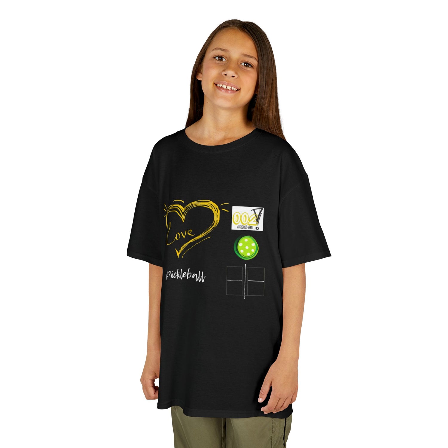 Kids Pickleball Love Tee - Fun & Sporty Cotton T-Shirt for Young Athletes