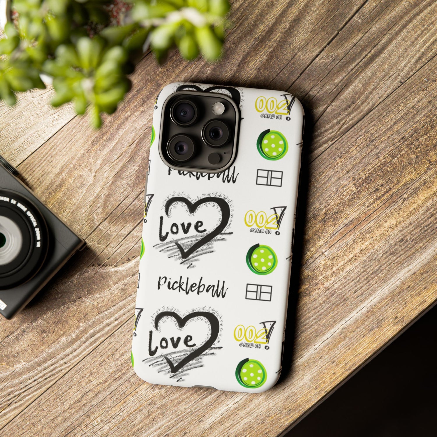 Pickleball Love Tough iPhone Case - Fun & Durable Sport Accessory