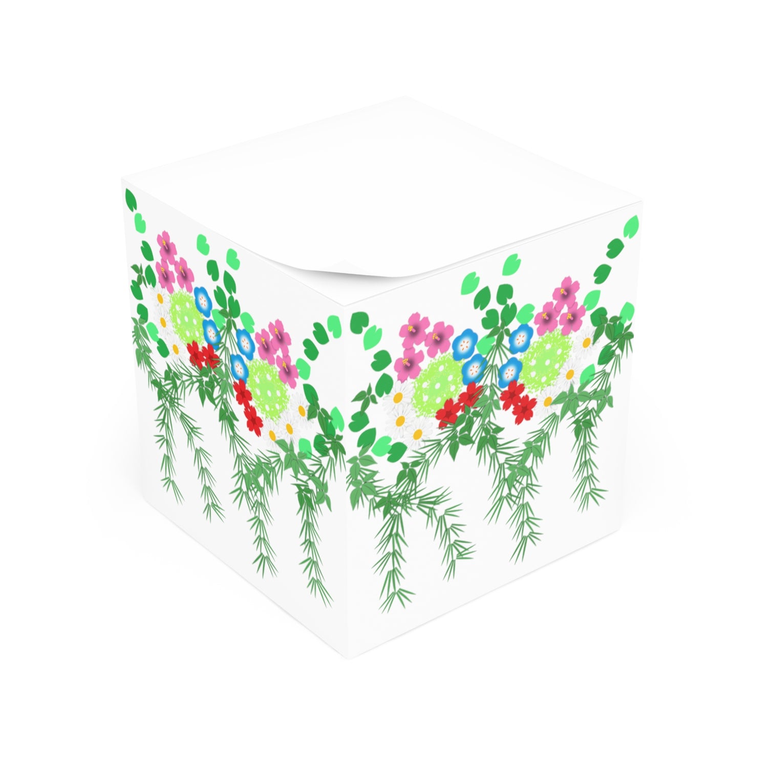 Note Cube - Pickleball Flower Garden Design | Unique Gift for Pickleball Enthusiasts