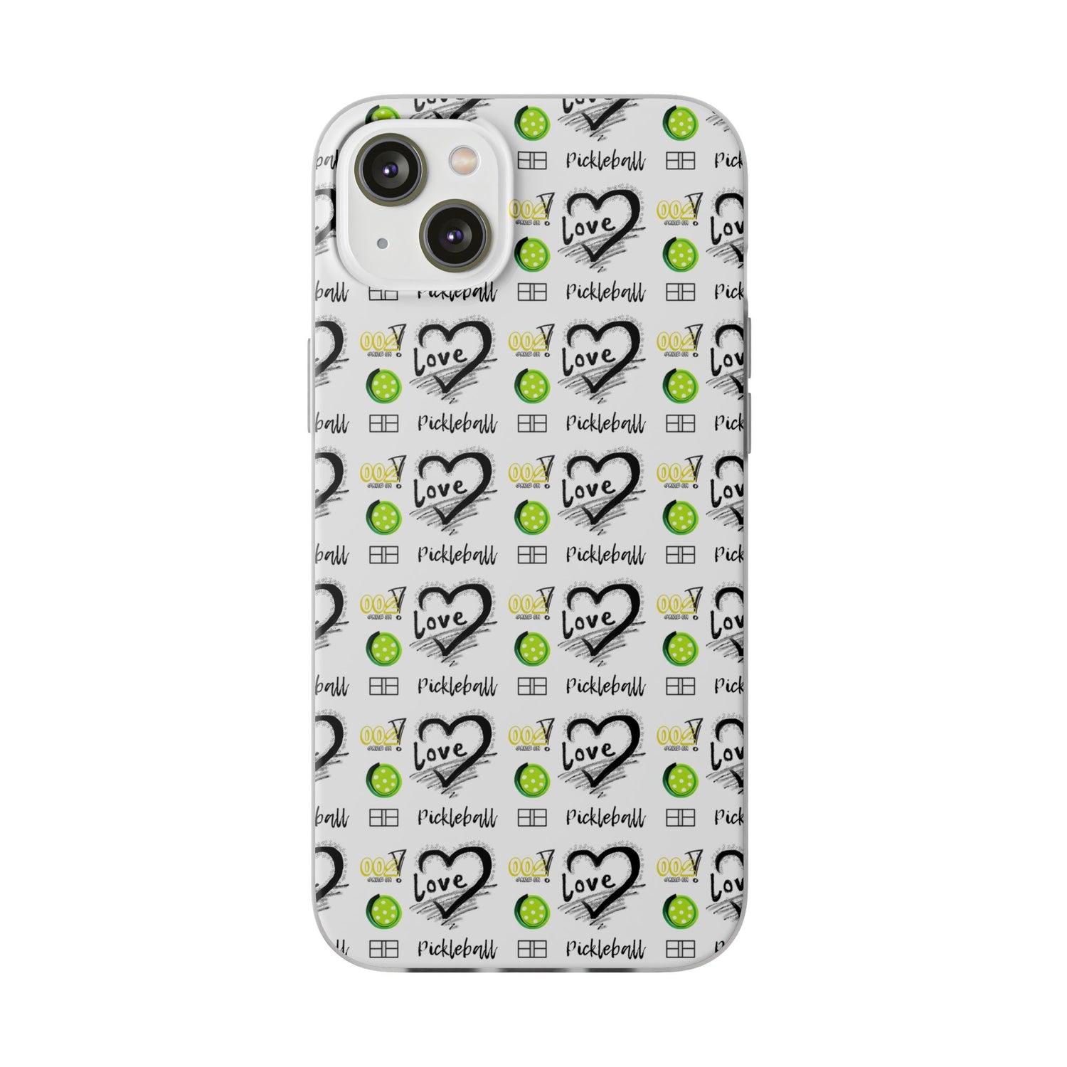 Pickleball Love Flexi iPhone Case - Stylish Phone Protection for Fashion-Forward Individuals