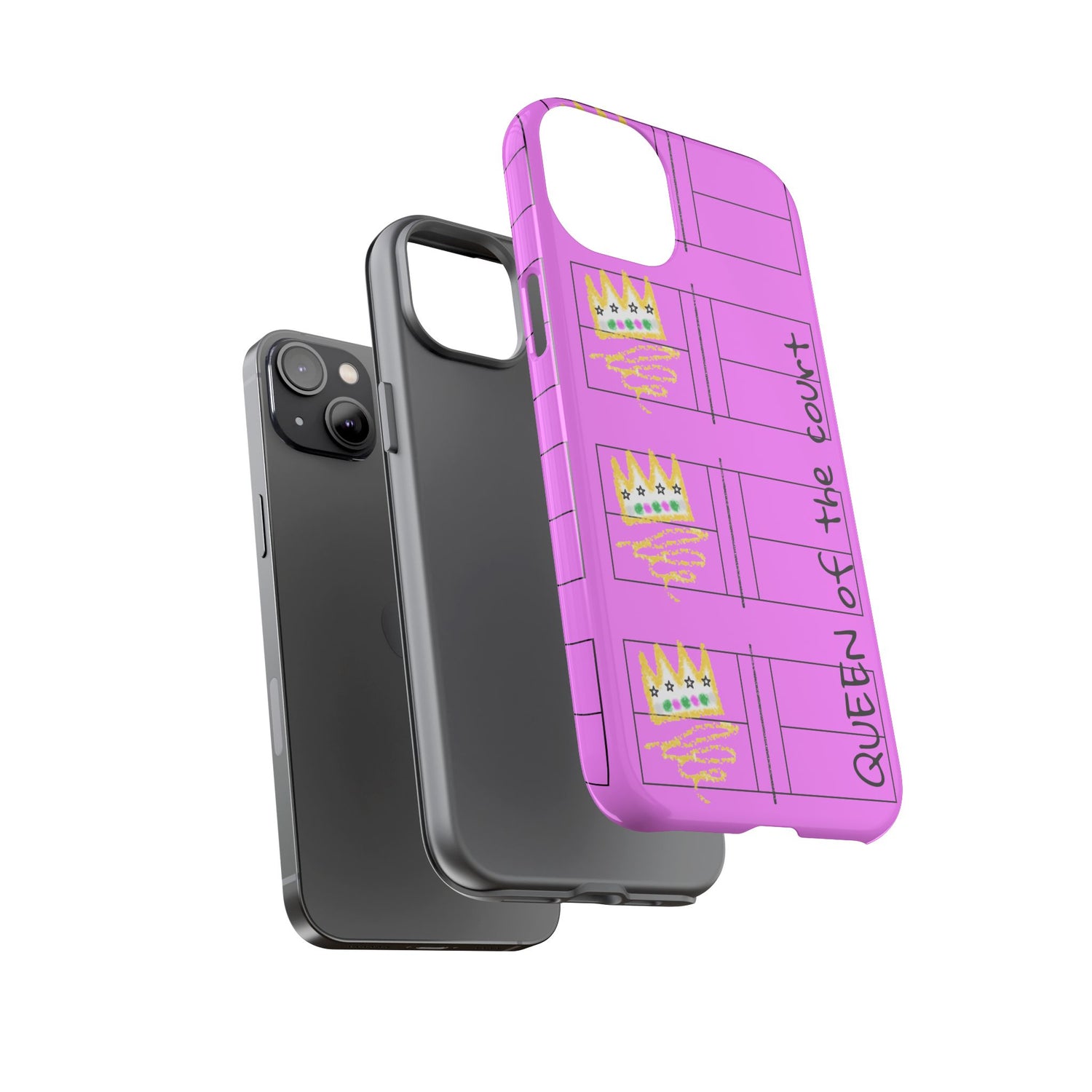 Pickleball Queen of the Court Pink Tough iPhone Case - Fun & Durable Sport Accessory