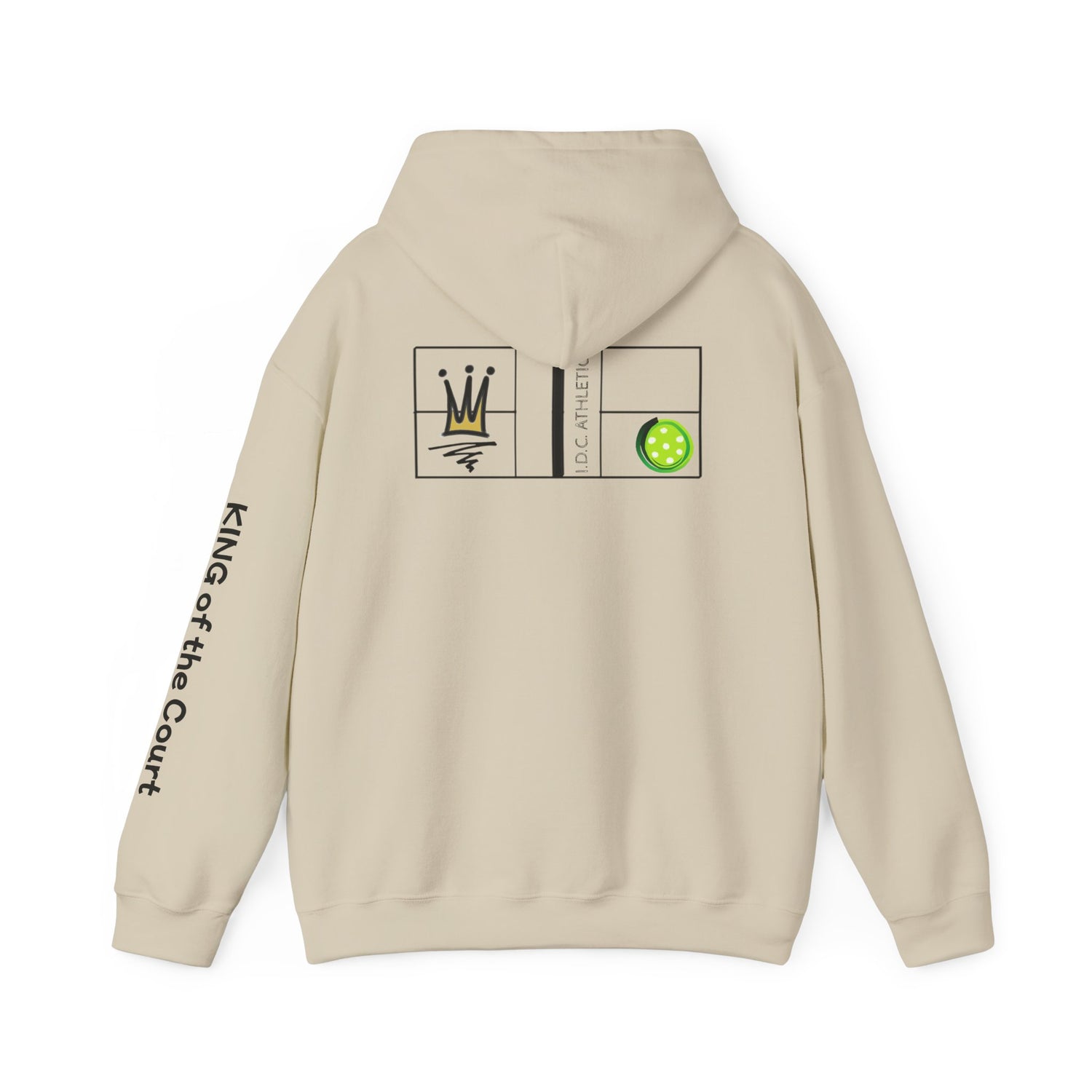Pickleball Hoodie - King of the Court Design - Men's Sweatshirt