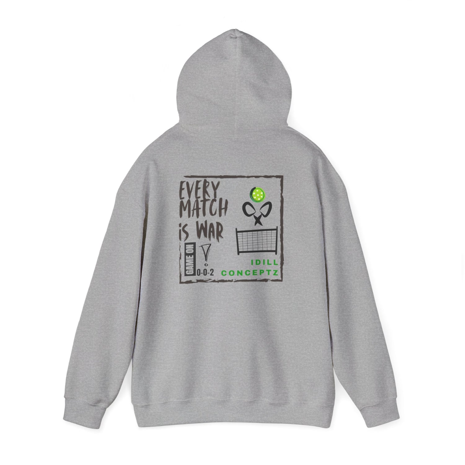 Men's Pickleball Hoodie - Every Match is War Design