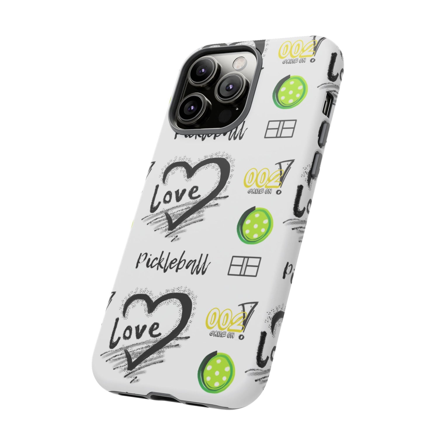 Pickleball Love Tough iPhone Case - Fun & Durable Sport Accessory