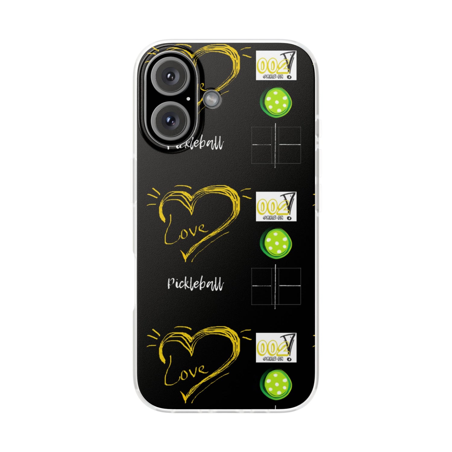 Pickleball Love Flexi iPhone Case - Stylish Phone Protection for Fashion-Forward Individuals