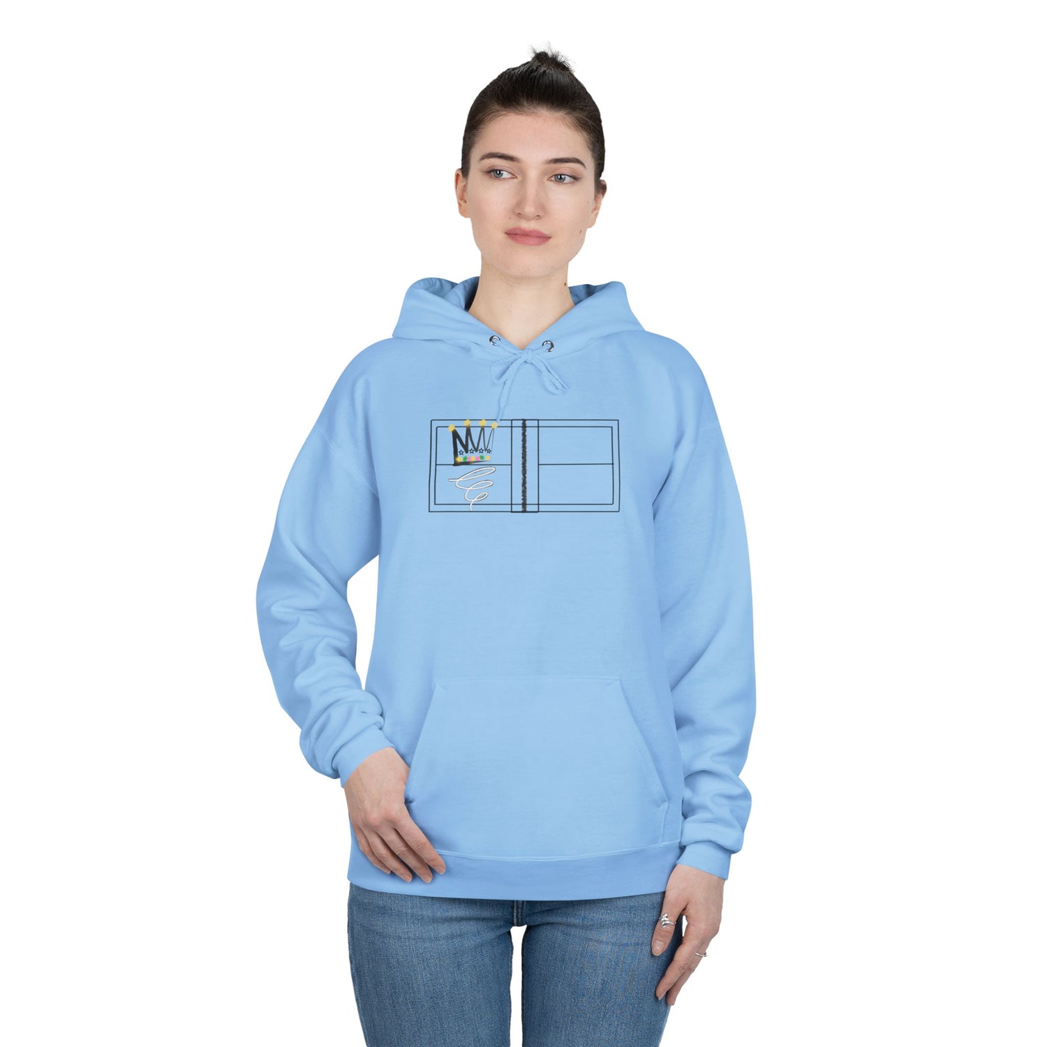 Pickleball Queen of the Court Design - EcoSmart Hoodie Sweatshirt for Women