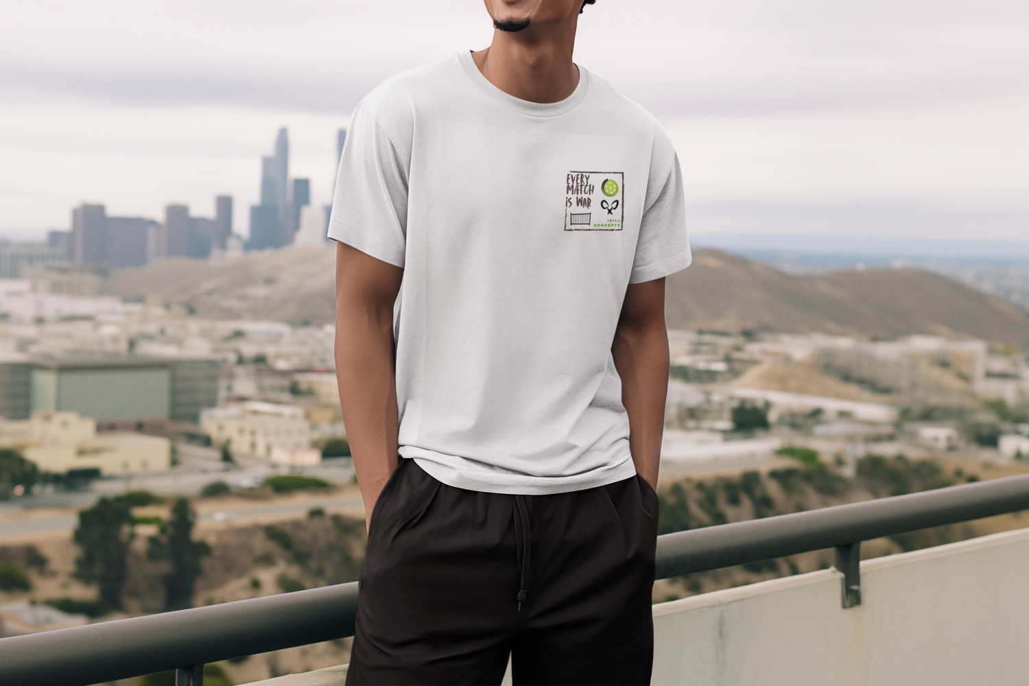 Men's Sportswear Tee - Pickleball Every Match is War Design